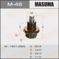 Болт маслозаливной (пробка) MASUMA* M-46 (12*1.25mm, с магнитом)